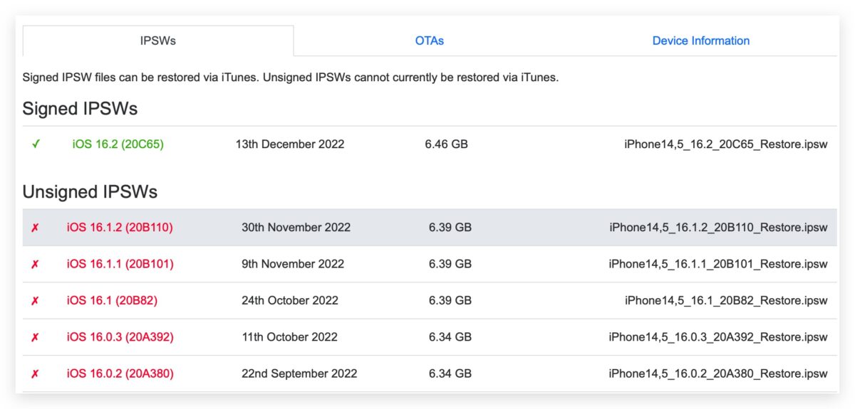 iOS 16.1.2 认证通道关闭，升级 16.2 后想要降版本只能回到 15 第2张