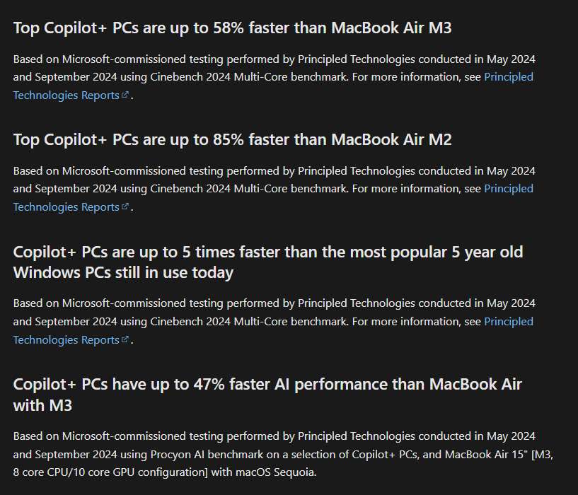 微软最新广告称最强 Copilot+ PC 比 Mac 还快 58%，结果被网友狂打脸 - 榜哥