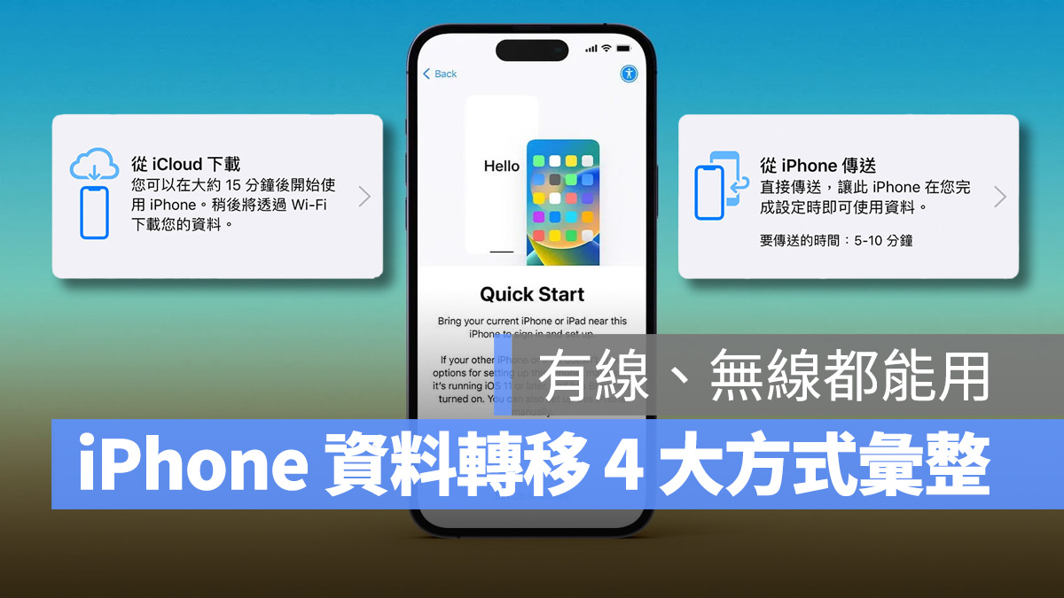 iPhone 资料转移、换机 4 大方式彙整，有线、无线都能轻鬆搞定 第1张