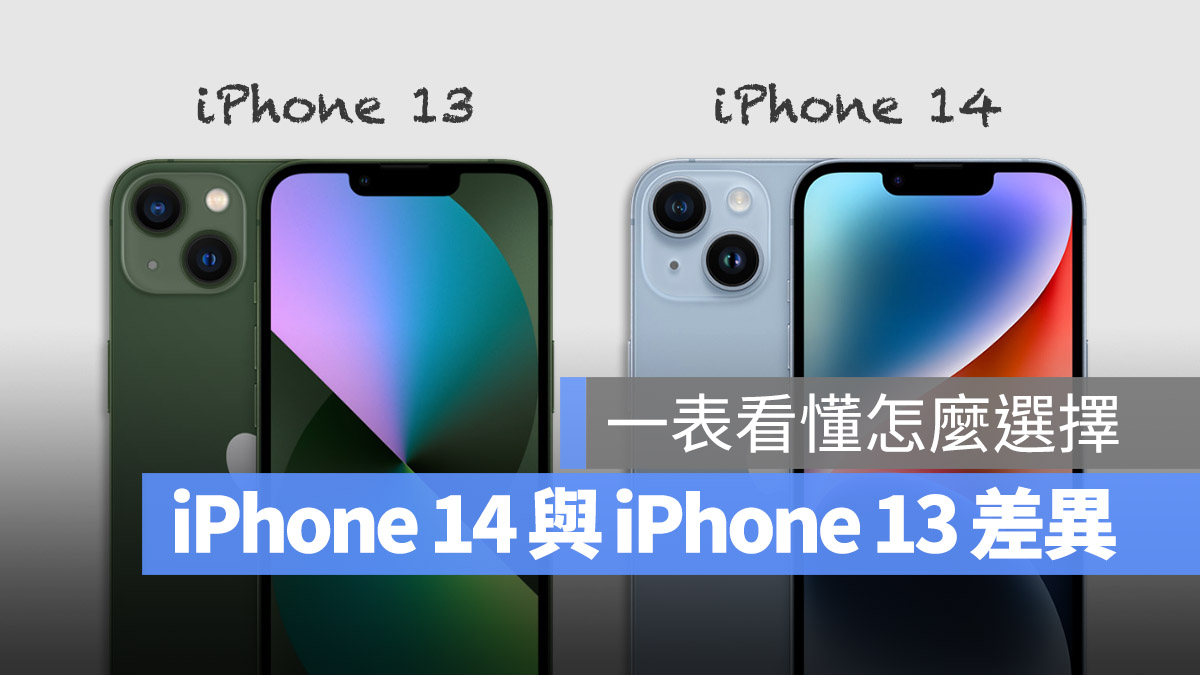 iPhone 14 与 13 规格比较！一张表告诉你新旧差异在哪里 第1张