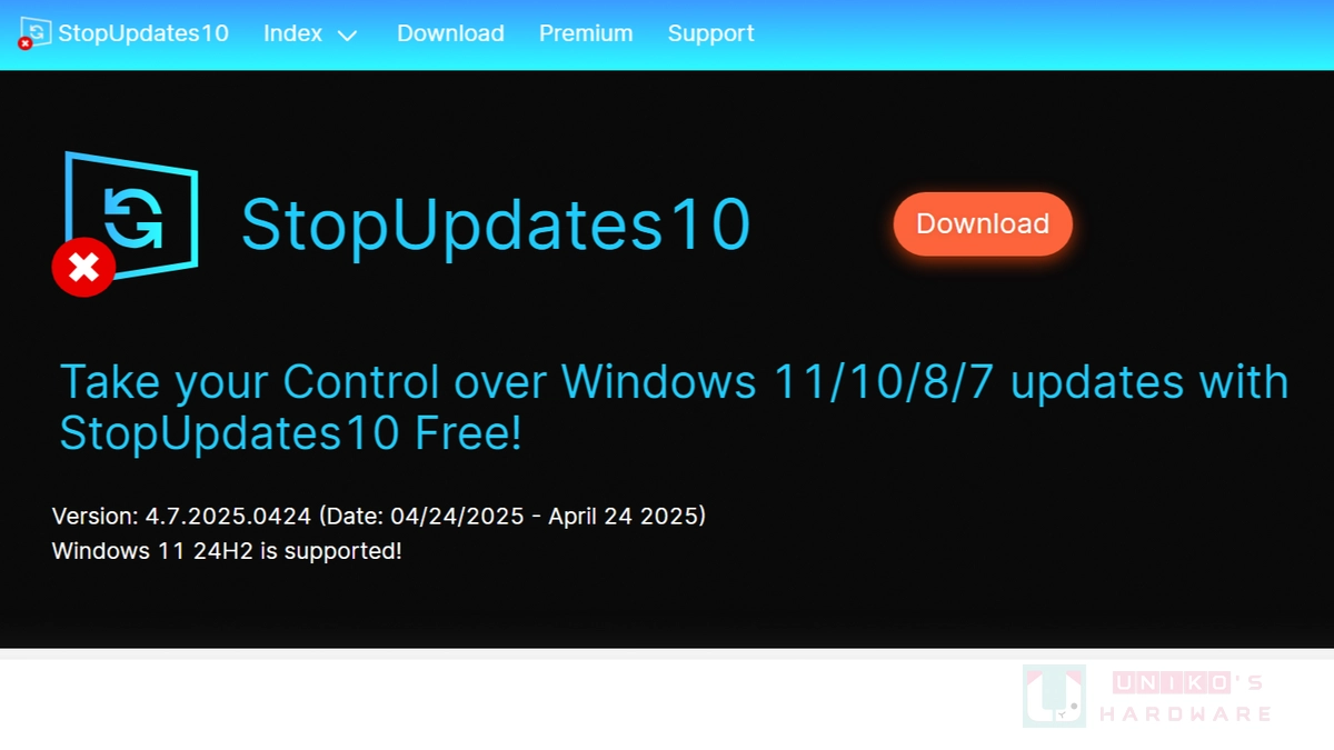Windows 11 自动更新关闭工具 StopUpdates10 发布 4.7.2025.0424 版