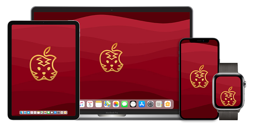 6 款 2022 Apple 虎年春节壁纸：iPhone、iPad、Mac 与 Watch 第8张
