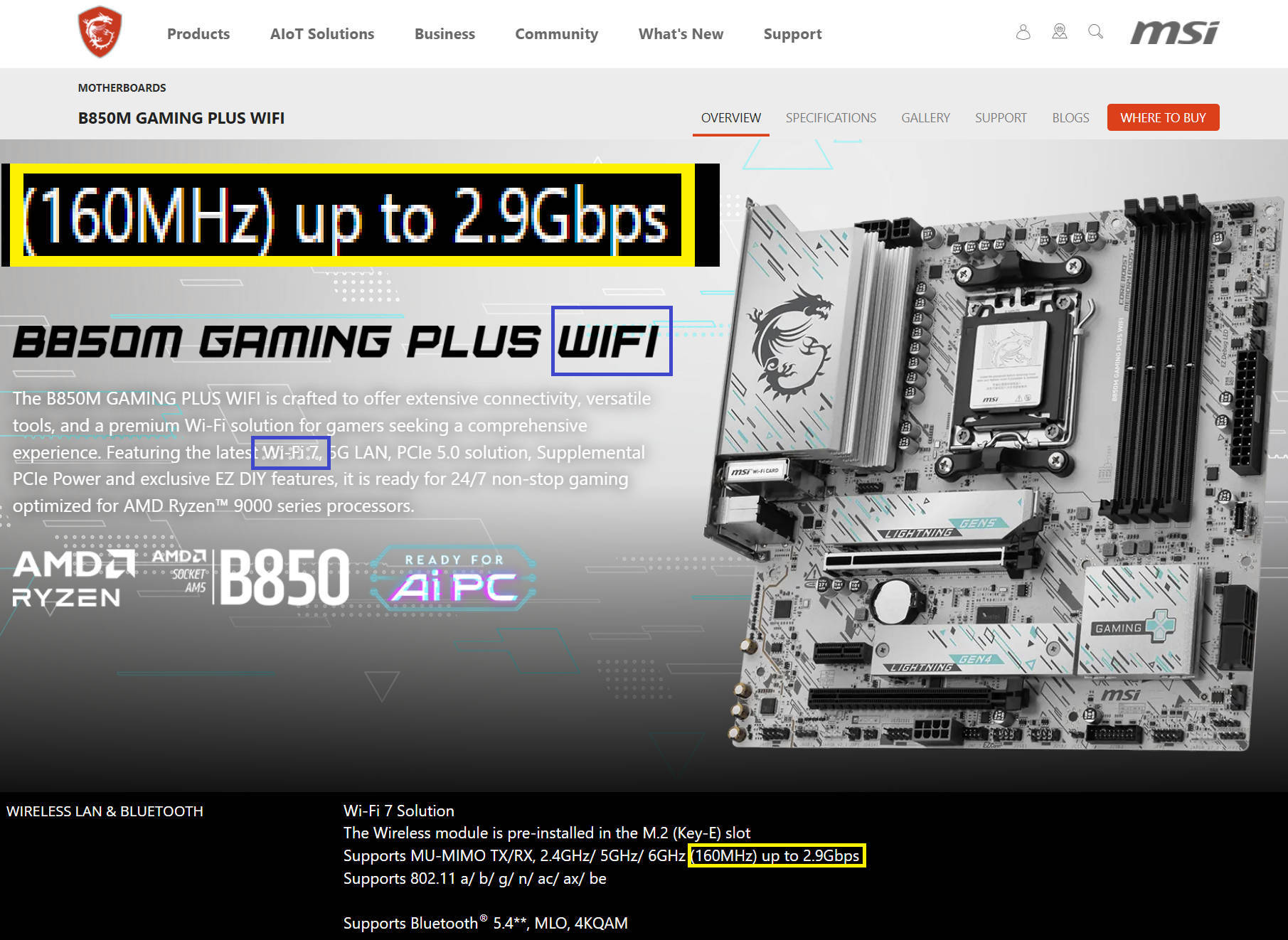 微星白色主板加入新成员 B850M GAMING PLUS WIFI！