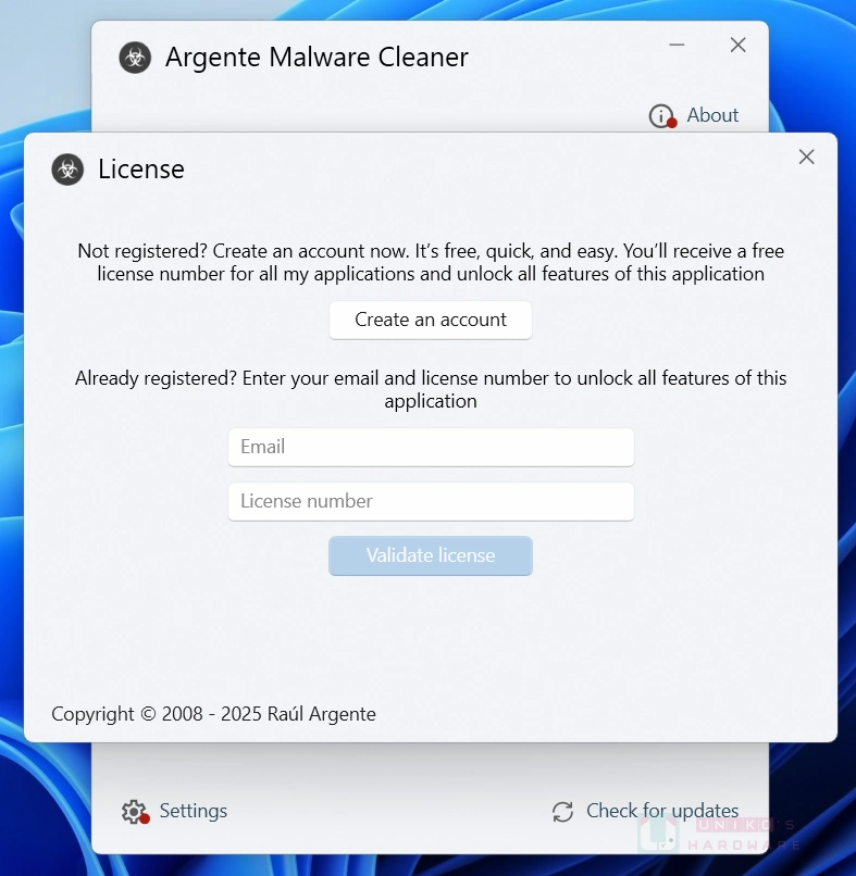 恶意程序清理工具 – Argente Malware Cleaner