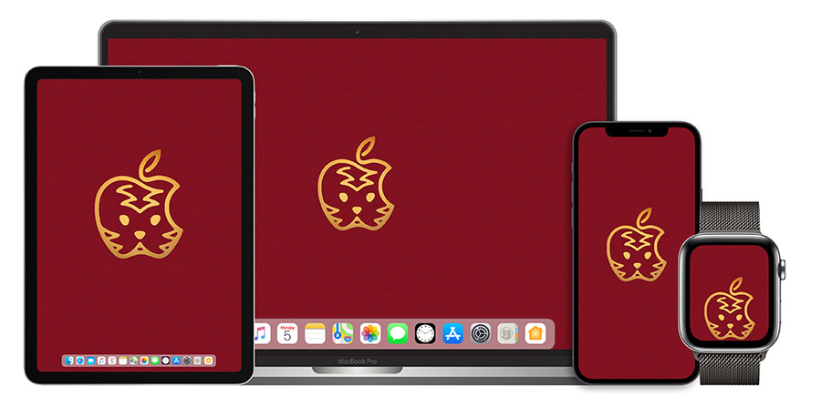 6 款 2022 Apple 虎年春节壁纸：iPhone、iPad、Mac 与 Watch 第7张