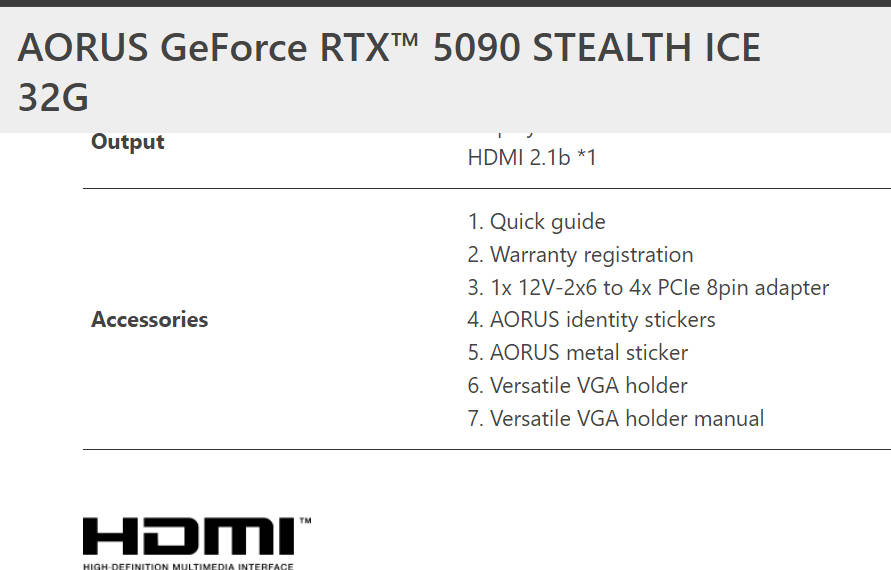 技嘉 AORUS RTX 5090 STEALTH ICE 要来啦