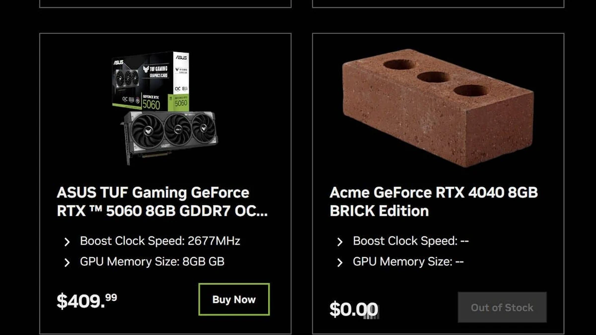 RTX 4040 BRICK EDITION！ NVIDIA 开始卖砖头？！