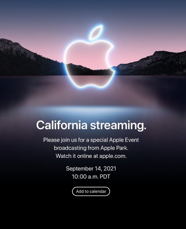 来了！苹果 iPhone 13 秋季发表会 9/14 举行，邀请函正式发出 第2张