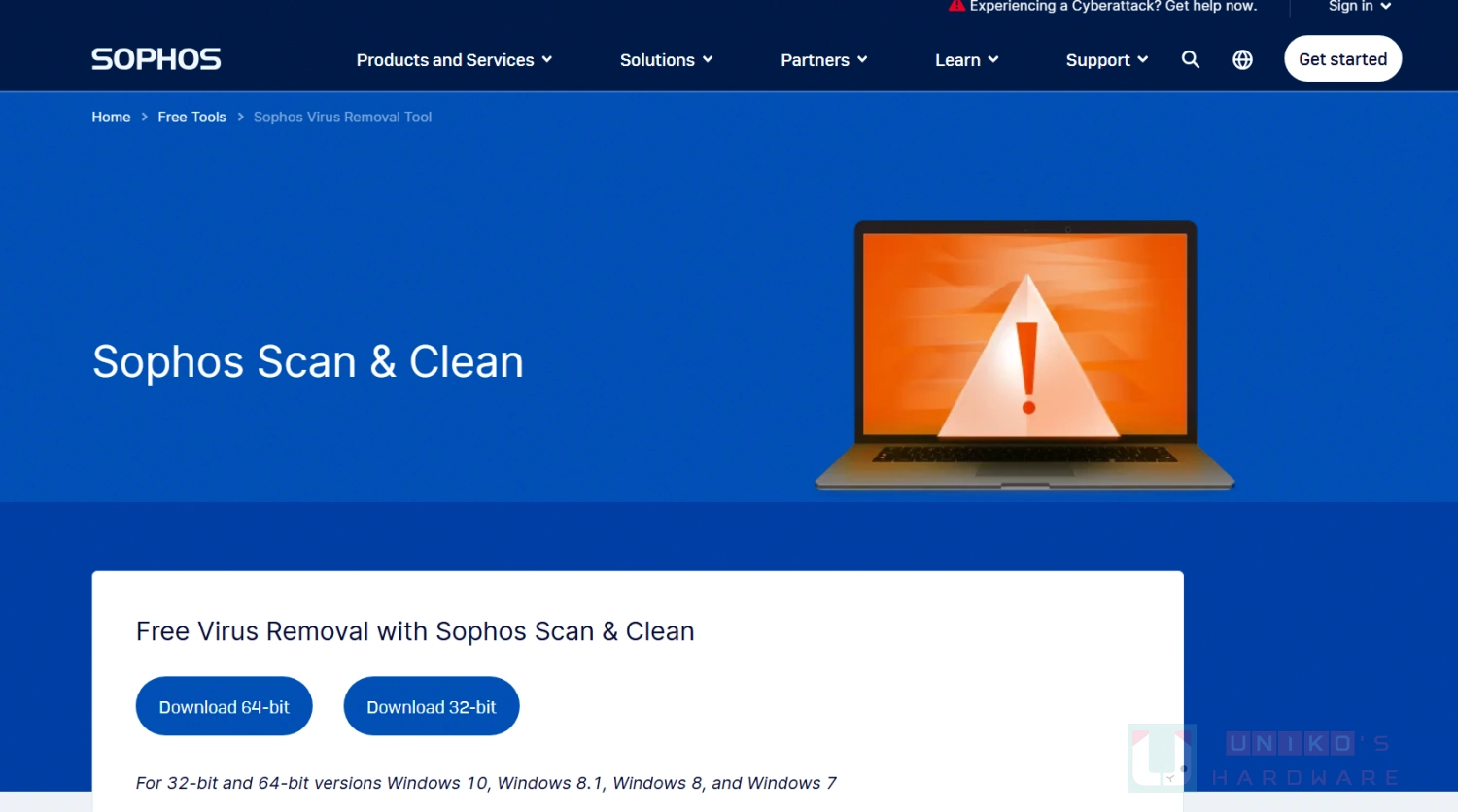 免费电脑病毒清理工具 – Sophos Scan & Clean