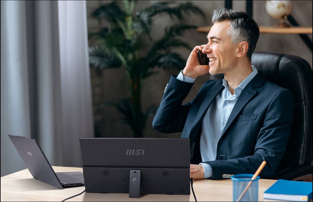 MSI 推出 PRO MP165 E6 便携显示器：轻薄好携带，移动办公娱乐超Easy - 榜哥