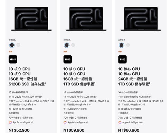 搭载M5芯片的全新MacBook Pro、iPad Pro及Vison Pro 价格与功能懒人包 - 榜哥