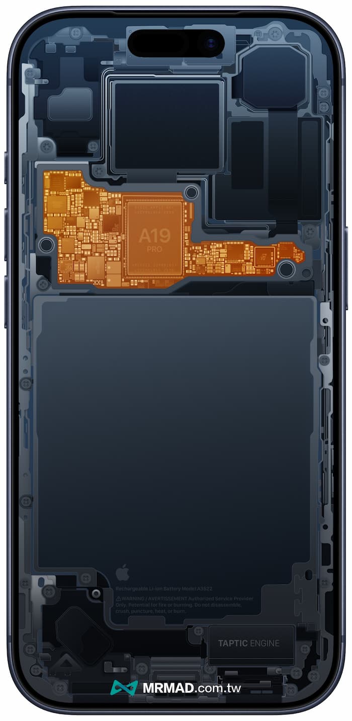 iPhone 17 Pro零件透明壁纸蓝色款 1