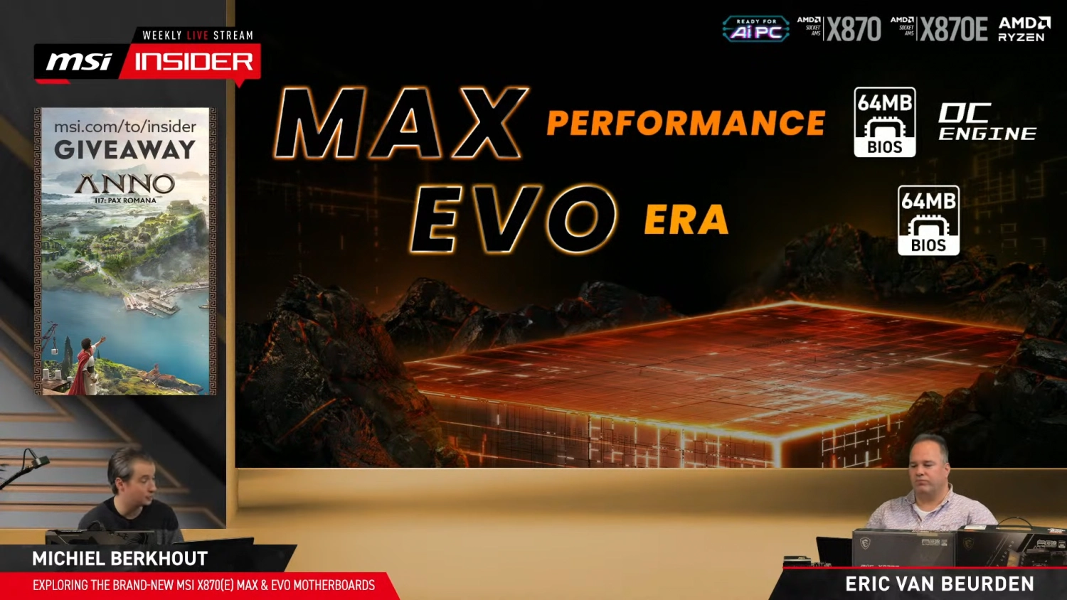 MSI 正式发布X870E MAX / EVO 系列主板！