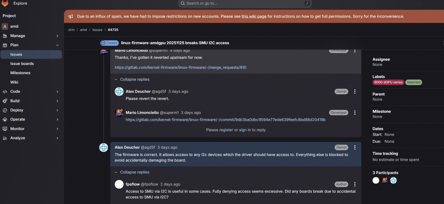 I2C 大法突破 RDNA 3 / RDNA 4 功率限制已被修复！