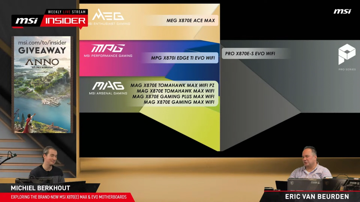 MSI 正式发布X870E MAX / EVO 系列主板！