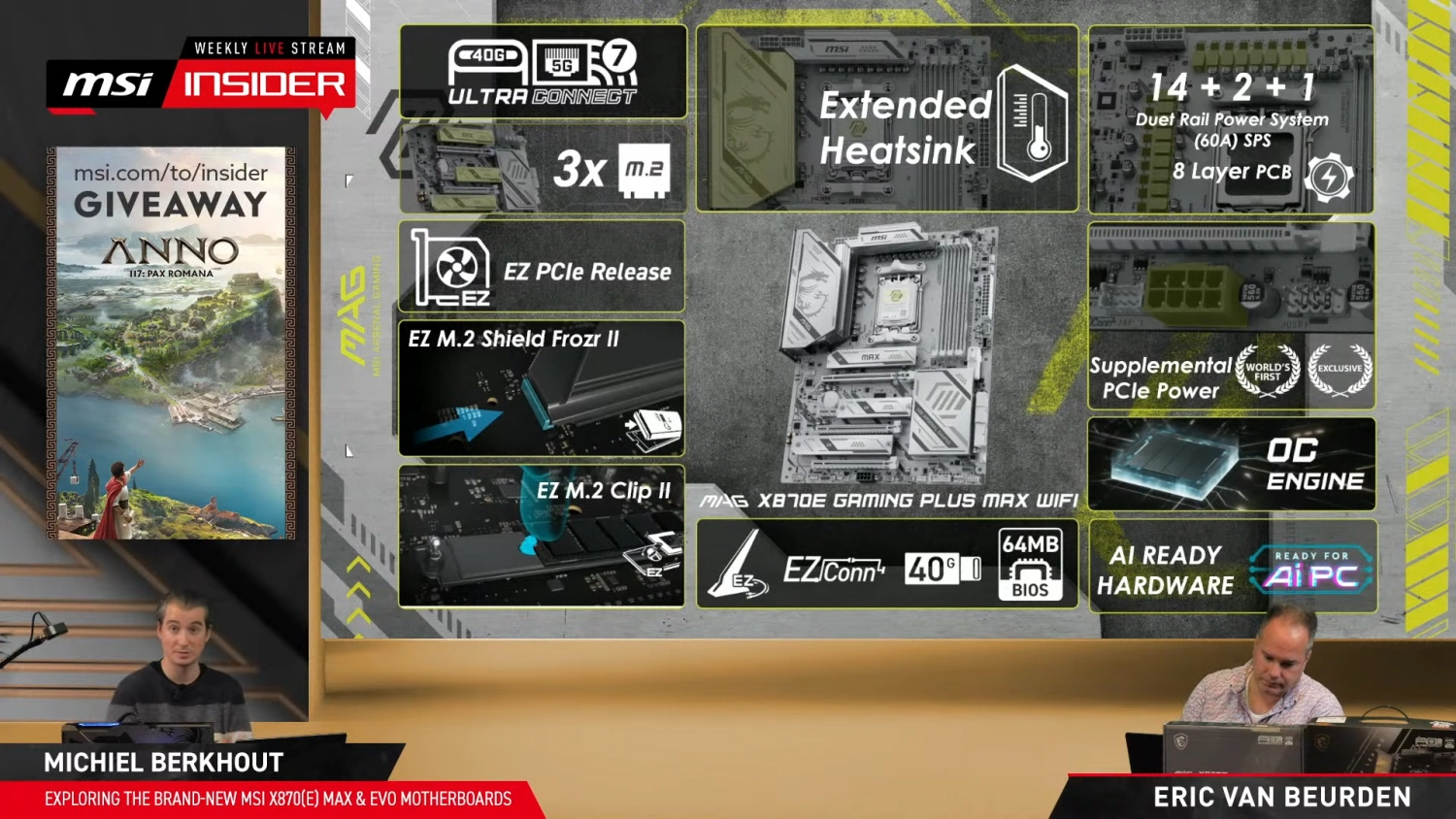 MSI 正式发布X870E MAX / EVO 系列主板！