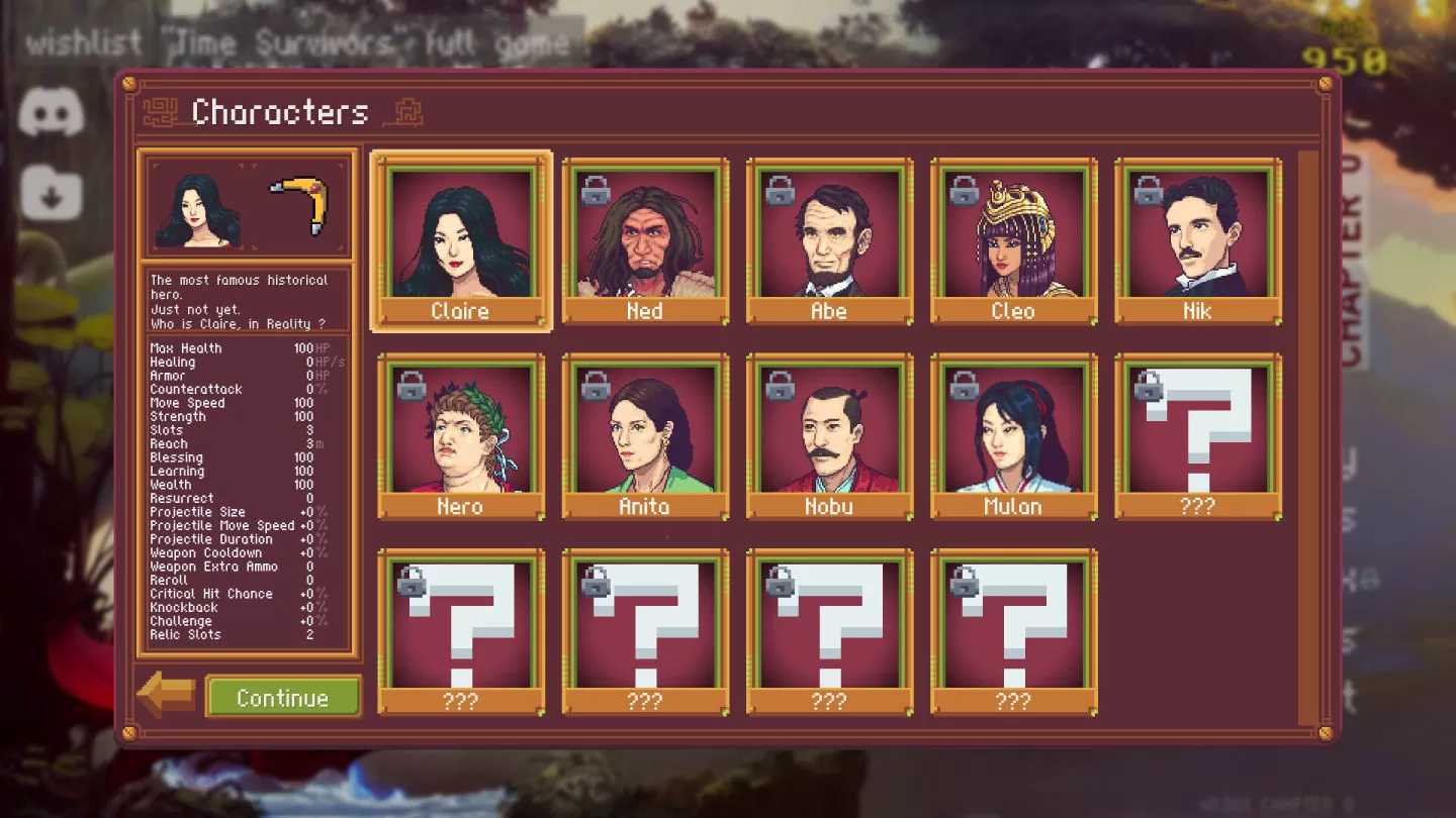 Roguelike RPG《Time Survivors》Steam 版正式推出