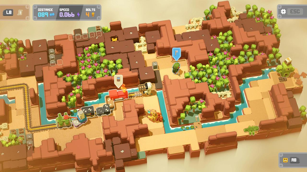 Steam合作生存派对游戏Unrailed 2：Back on Track 考验盖铁轨速度与友情强度 新增8人对战模式