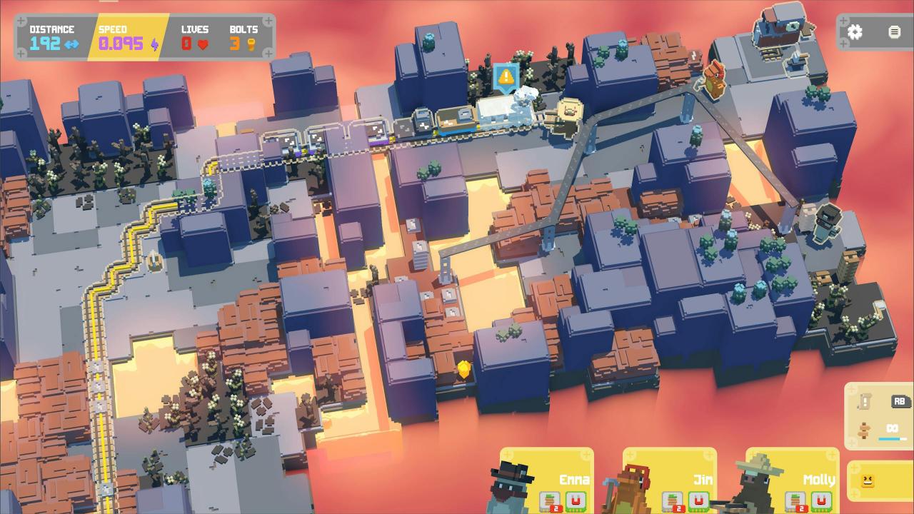 Steam合作生存派对游戏Unrailed 2：Back on Track 考验盖铁轨速度与友情强度 新增8人对战模式