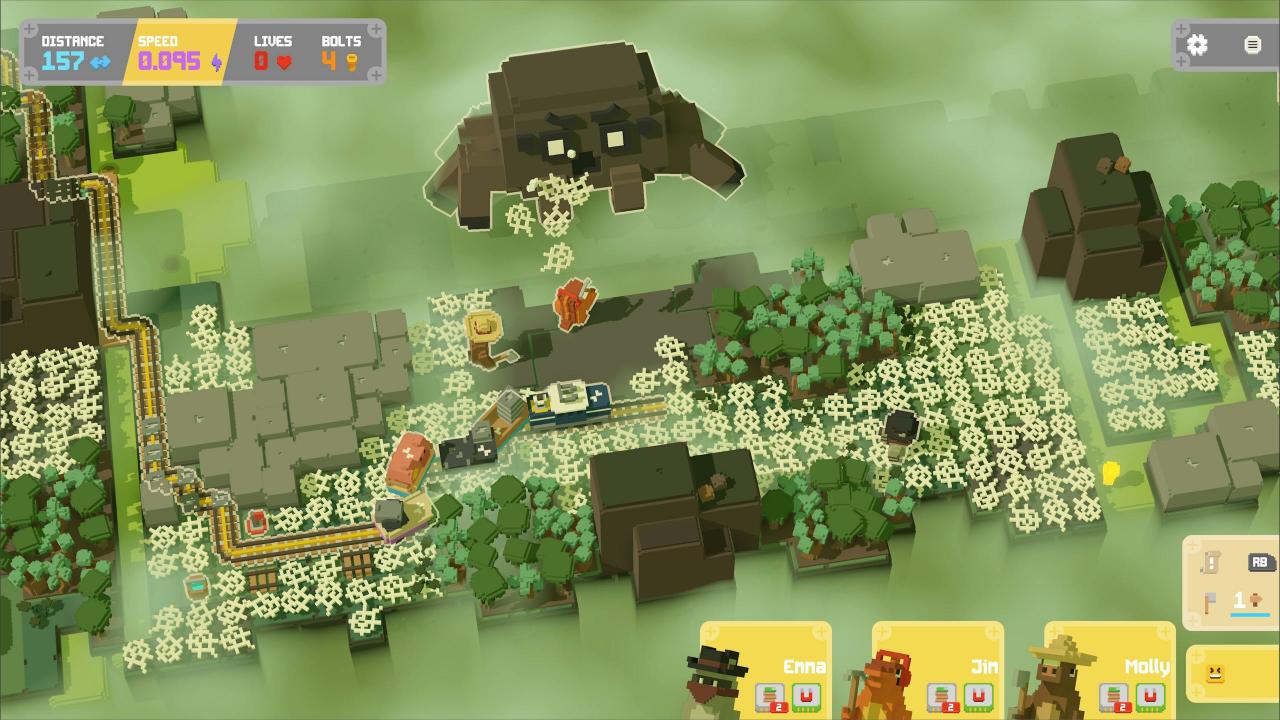 Steam合作生存派对游戏Unrailed 2：Back on Track 考验盖铁轨速度与友情强度 新增8人对战模式