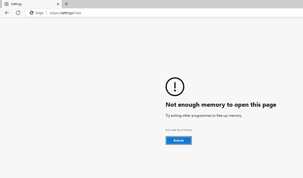 微软确认 Microsoft Edge 有「内存不足而无法载入网页」的错误，已经推出修复版本 - 摩榜