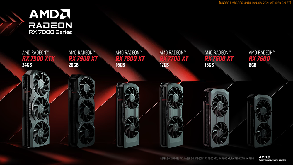 AMD 发布Radeon RX 7600 XT显卡，锁定RTX 4060,329美金起-榜哥
