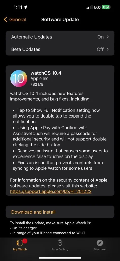 watchOS 10.4更新发布：Emoji更新+功能优化！修复屏幕误触问题，支持双击扩展通知
